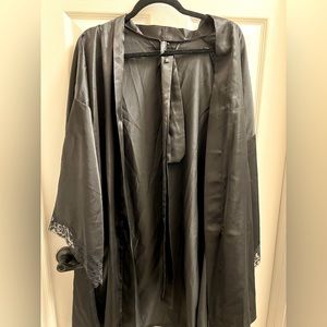 Torrid Satin Lace Trim Robe